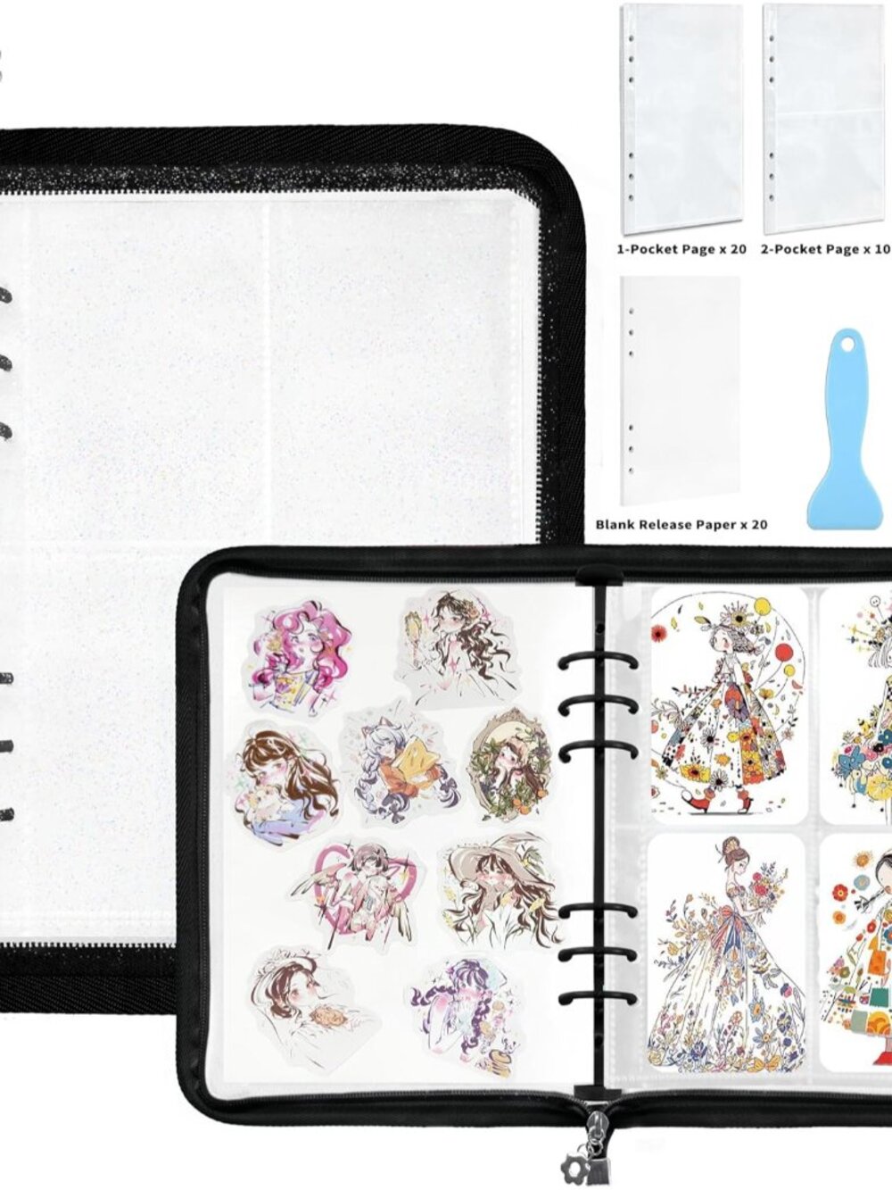 Sticker Organizer Binder Sticker Storage Organizer Reusable Sticker Book Collect